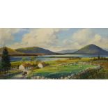 Alan Bengall Charlton (British 1913-1981): 'Lough Conn and Mount Nephin County Mayo' Ireland