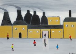 Barry Stokes (Northern British Contemporary): 'Pottery Factory'