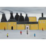 Barry Stokes (Northern British Contemporary): 'Pottery Factory'