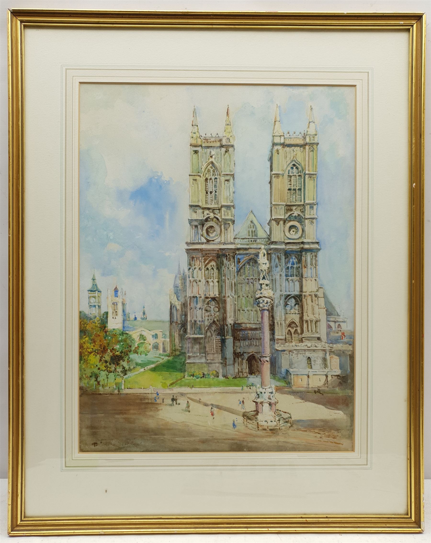 English School (Mid 20th century): Westminster Abbey - Image 2 of 3