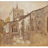 Hugh Ralph Micklem (British 1918-2009): St Mary's Church Denham Buckinghamshire