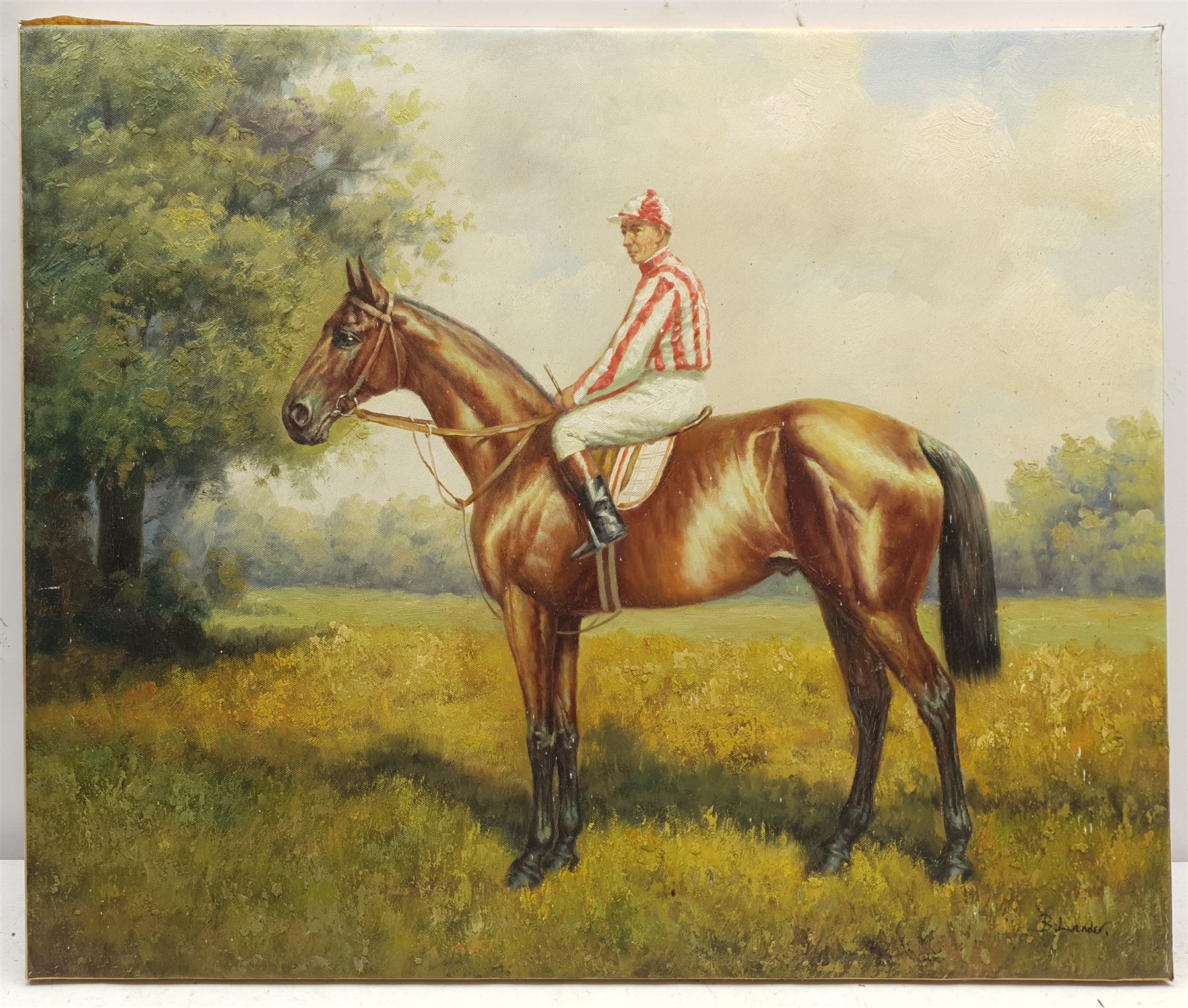 After Benjamin Lander (1842-1915): Mounted Jockey - Image 2 of 2