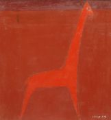 Mark Haynes (British 20th century): 'A Dancing Giraffe in Red'