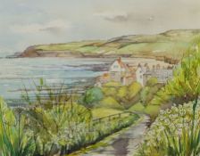 Penny Wicks (British 1949-): 'Down to Robin Hood's Bay'