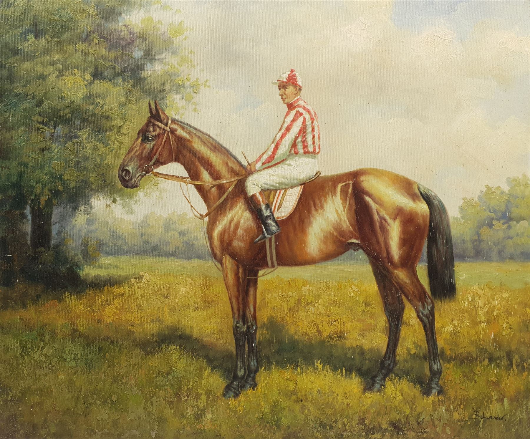 After Benjamin Lander (1842-1915): Mounted Jockey