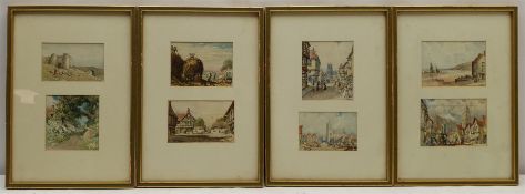 C Jones (British mid 20th century): Land and Townscape Views