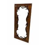 Late Victorian figured walnut mirror