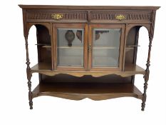 Late Victorian walnut sideboard