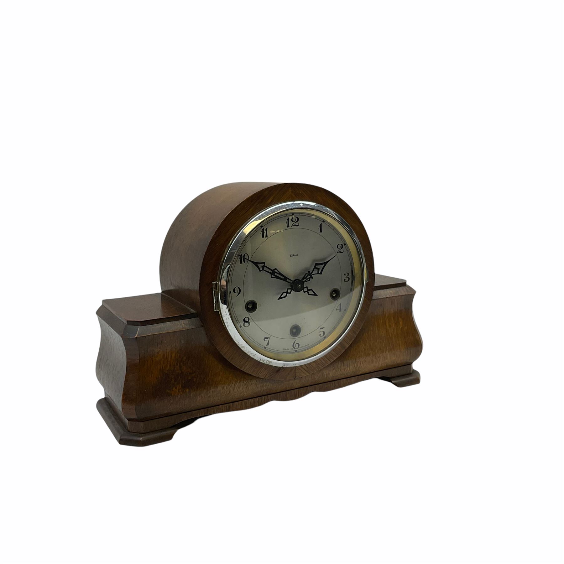 �Bentima� Art Deco English eight-day timepiece spring driven mantle clock with integral winding key - Image 5 of 5