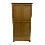 Solid pine double wardrobe