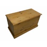 Solid pine blanket box