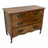 Edwardian figured walnut chest