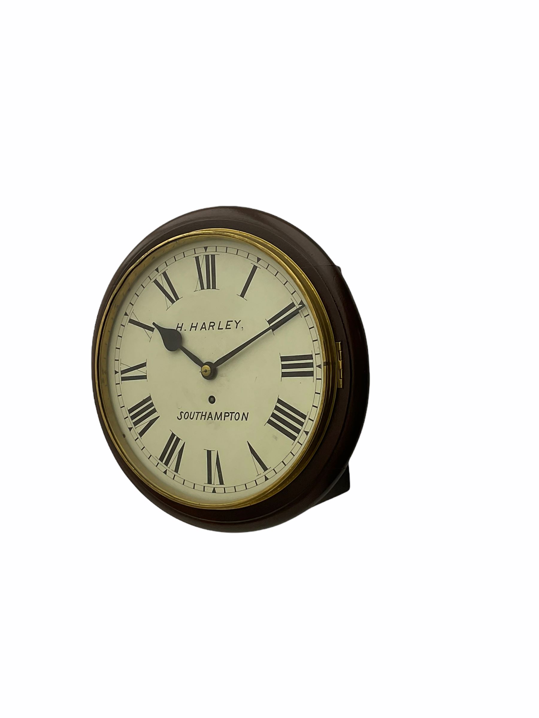 Wall clock with a 12-inch dial and spun brass bezel - Image 3 of 3