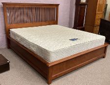 Hardwood 6' Superking bedstead with mattress