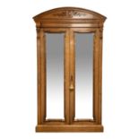 Alex Mackenzie & Co. Glasgow - Large late 19th century Scottish birds eye maple double wardrobe