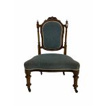 Victorian walnut nursing chair