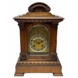 Early 20th century eight-day Junghens quarterly chiming mantle clock