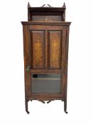 Edwardian rosewood music side cabinet