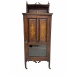 Edwardian rosewood music side cabinet