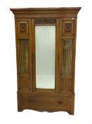 Edwardian oak wardrobe