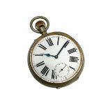 Goliath pocket watch in a nickel case numbered 1966970