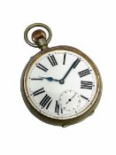 Goliath pocket watch in a nickel case numbered 1966970