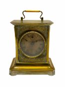 Late 19th century German Junghans �Joker �carriage clock with a musical alarm
