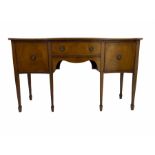 Early 20th century serpentine fronted mahogany sideboard