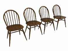 Ercol medium elm set four dining chairs