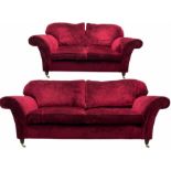 Laura Ashely - traditional shaped three seat sofa (W225cm