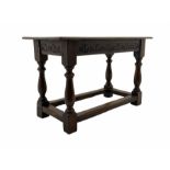 18th century style oak hall table