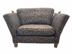 Contemporary Knole type two seat �snuggler� drop arm sofa
