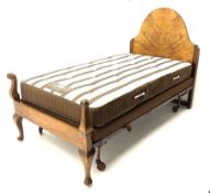 Pair early 20th century walnut 3' 6'' bedsteads
