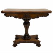 Victorian rosewood card table