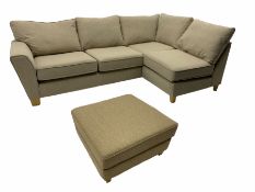 Corner sofa upholstered natural stone fabric
