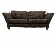 Contemporary Knole type three seat drop arm sofa