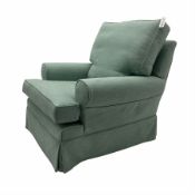 Multi-York - traditional shaped armchair upholstered in light blue fabric