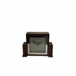 �Bentima� Art Deco English eight-day timepiece spring driven mantle clock with integral winding key