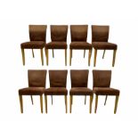 Set of eight dining chairs