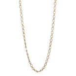 9ct gold fancy link necklace