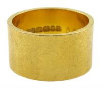 22ct gold wide wedding band