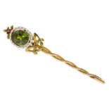 Early 20th century 14ct gold German peridot brooch