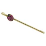Late 19th/ early 20th century 14ct gold vari-cut ruby