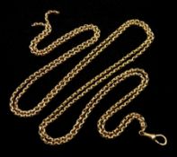Victorian rose gold guard chain with clip