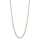 9ct gold rope twist necklace