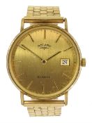 Rotary 9ct gold gentleman's quartz wristwatch