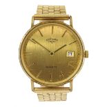 Rotary 9ct gold gentleman's quartz wristwatch