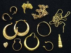 9ct gold jewellery oddments