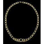 9ct gold arrow link necklace