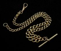 Early 20th century 9ct gold Albert chain with clip